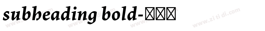 subheading bold字体转换